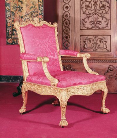Gilded armchair by English School